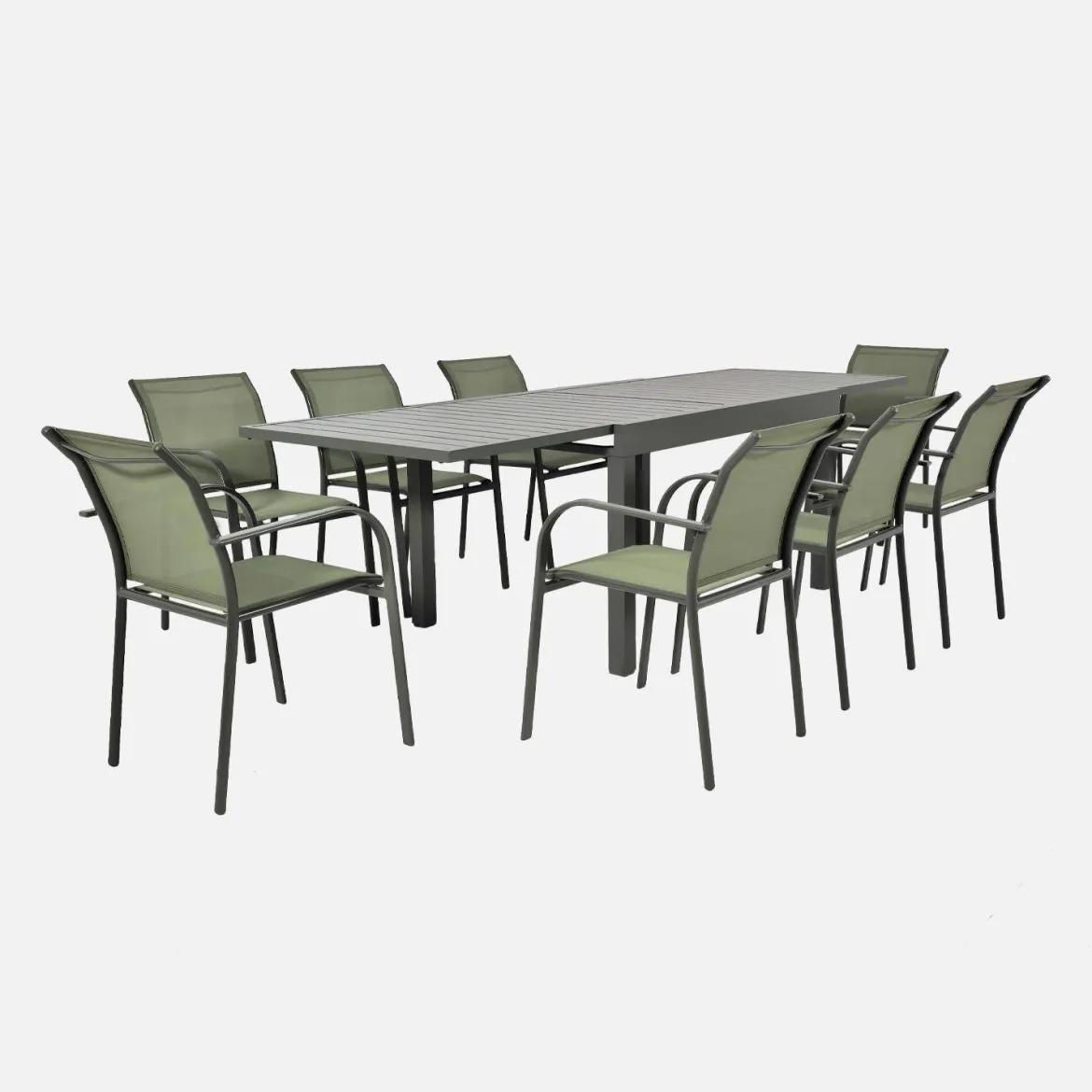Set tavolo da giardino allungabile con 8 sedie