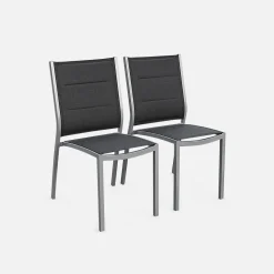Set tavolo da giardino allungabile in alluminio con 6 sedie