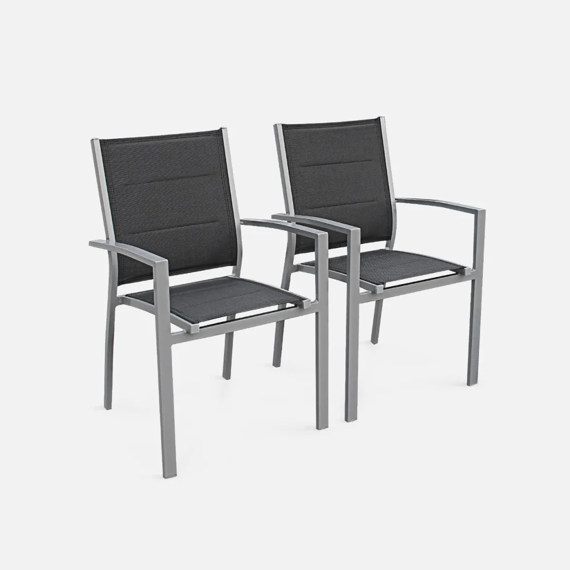 Set tavolo da giardino allungabile in alluminio con 6 sedie