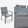 Set tavolo da giardino allungabile in alluminio con 8 sedie