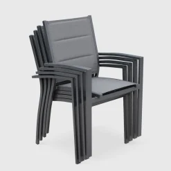 Set tavolo da giardino allungabile in alluminio con 8 sedie