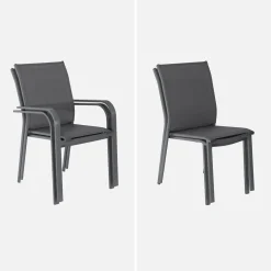 Set tavolo da giardino allungabile in alluminio con 8 sedie
