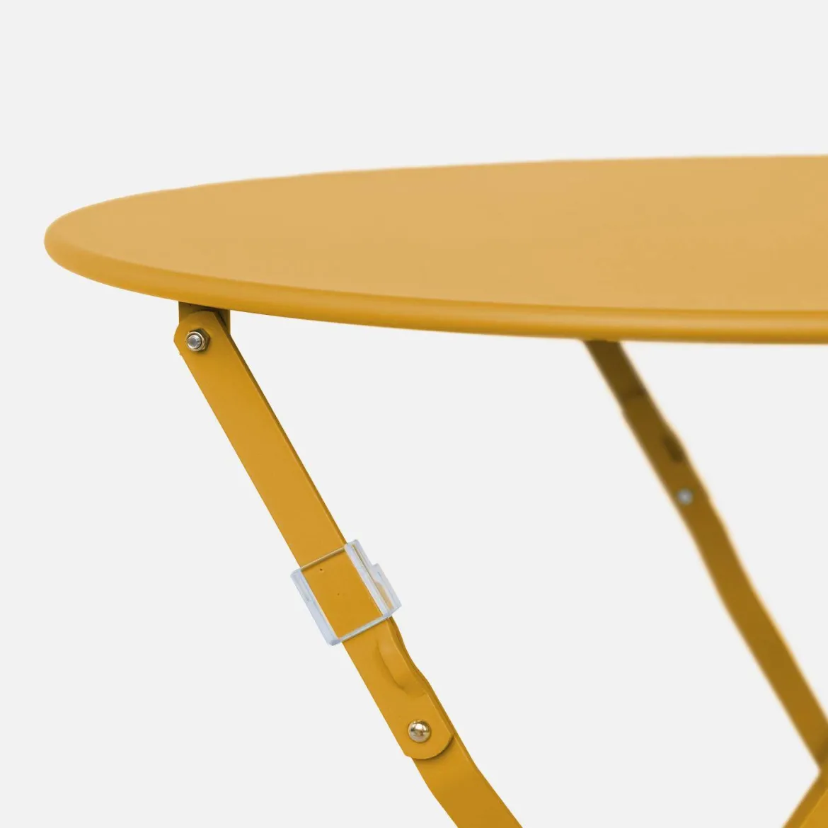 Set tavolo da giardino bistrot pieghevole in acciaio con 2 sedie, Ø60cm