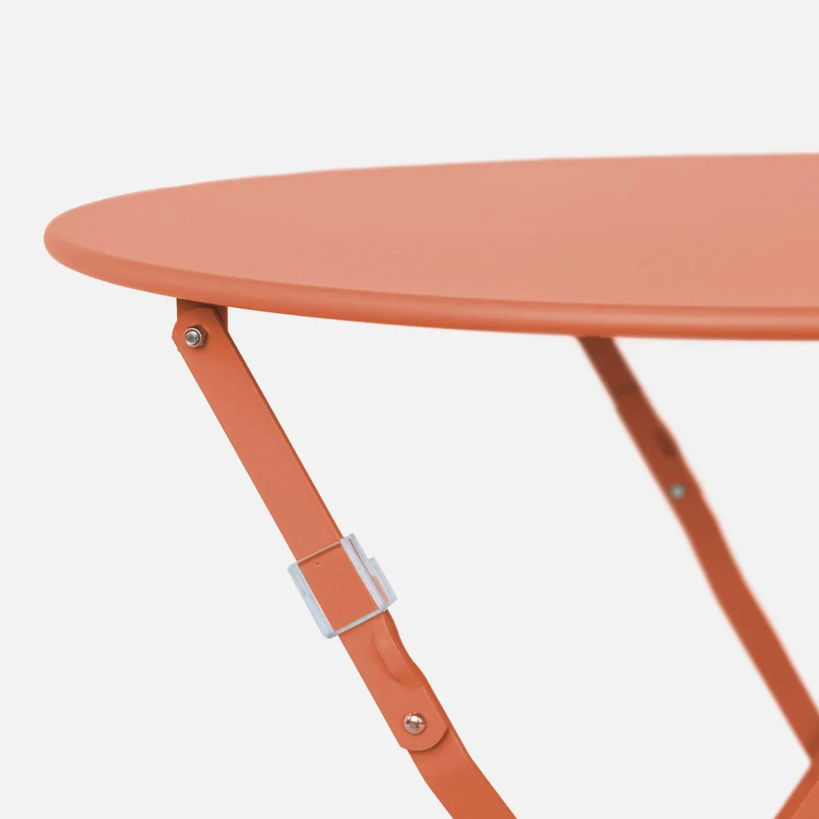 Set tavolo da giardino bistrot pieghevole in acciaio con 2 sedie, Ø60cm
