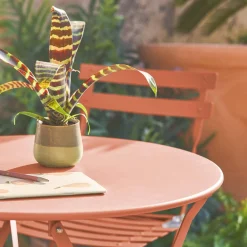 Set tavolo da giardino bistrot pieghevole in acciaio con 2 sedie, Ø60cm