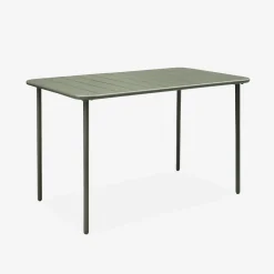 Set tavolo da giardino bistrot pieghevole in acciaio con 4 sedie, 120cm