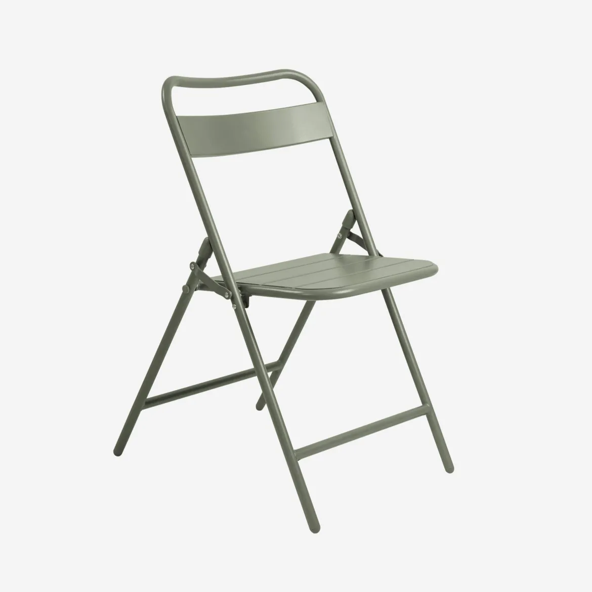 Set tavolo da giardino bistrot pieghevole in acciaio con 4 sedie, 120cm
