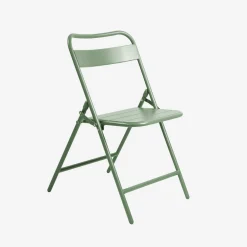 Set tavolo da giardino bistrot pieghevole in acciaio con 4 sedie, 120cm