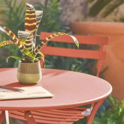 Set tavolo da giardino bistrot pieghevole in acciaio con 2 sedie, Ø60cm