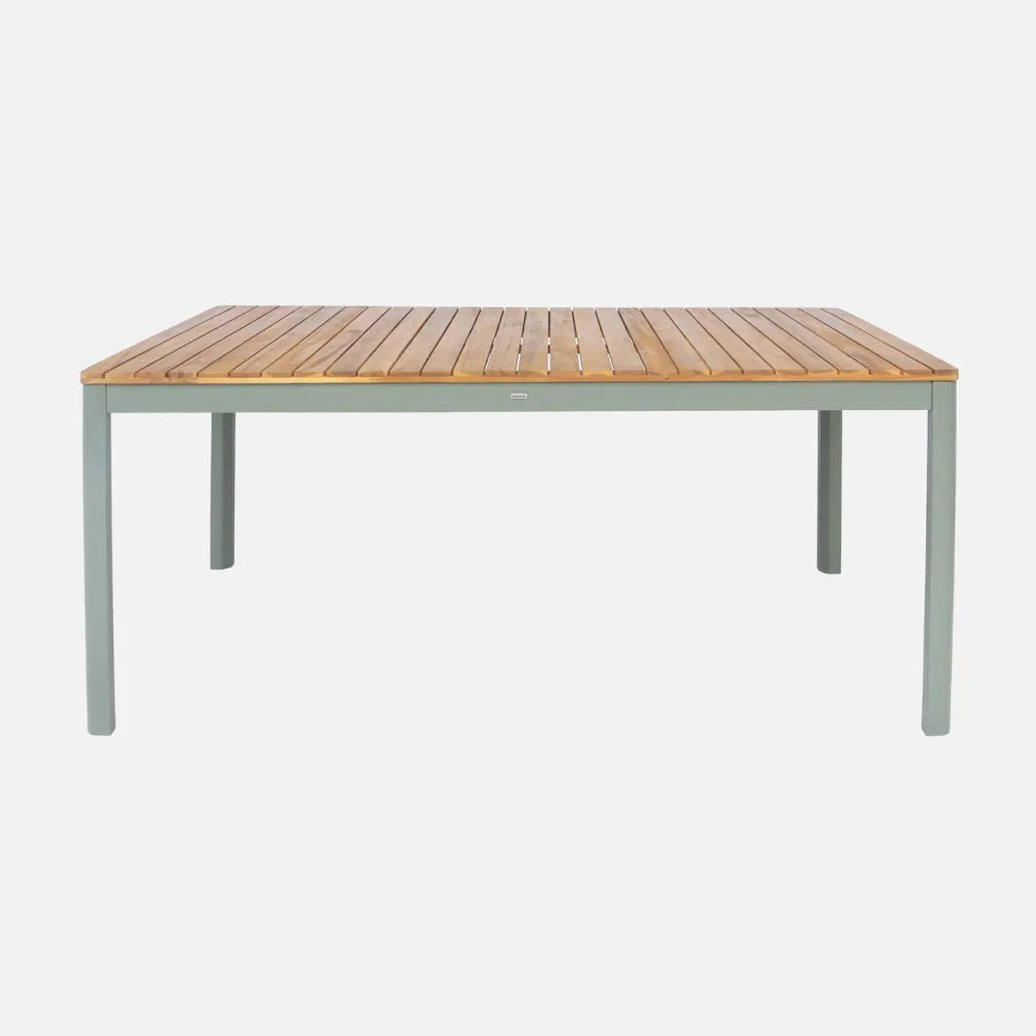 Set tavolo da giardino con angoli arrotondati in legno di acacia con 8 sedie