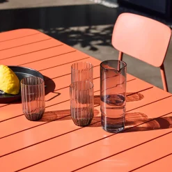 Set tavolo da giardino in metallo con 6 sedie