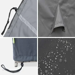 Set tavolo da giardino in resina con 12 poltrone + copertura di protezione