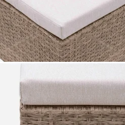 Set tavolo da giardino in resina con 12 poltrone + copertura di protezione
