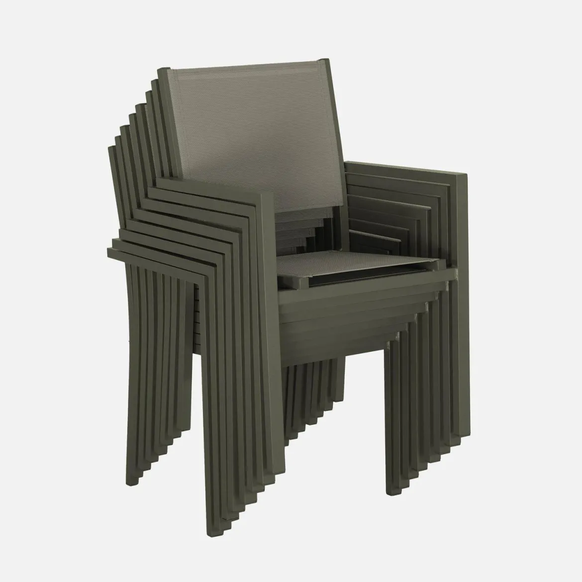 Set tavolo da giardino in alluminio con 8 sedie