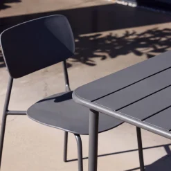 Set tavolo da giardino in metallo con 4 sedie
