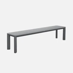 Set tavolo da giardino in alluminio con 1 panchina e 4 sedie