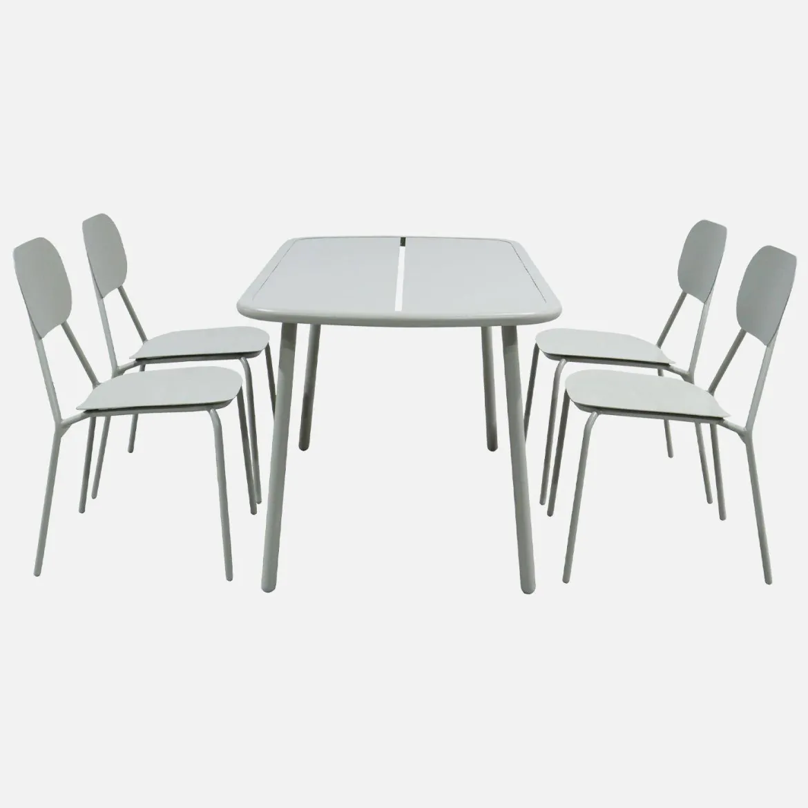 Set tavolo da giardino in alluminio con 4 sedie