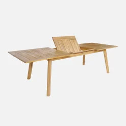 Set tavolo da giardino in legno di acacia con 8 sedie