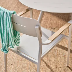 Set tavolo da giardino ovale allungabile in alluminio con 6 sedie
