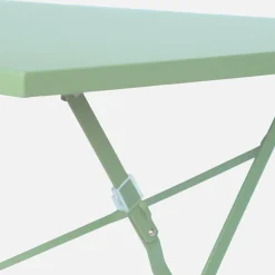 Set tavolo da giardino pieghevole in acciaio con 4 sedie, 110cm