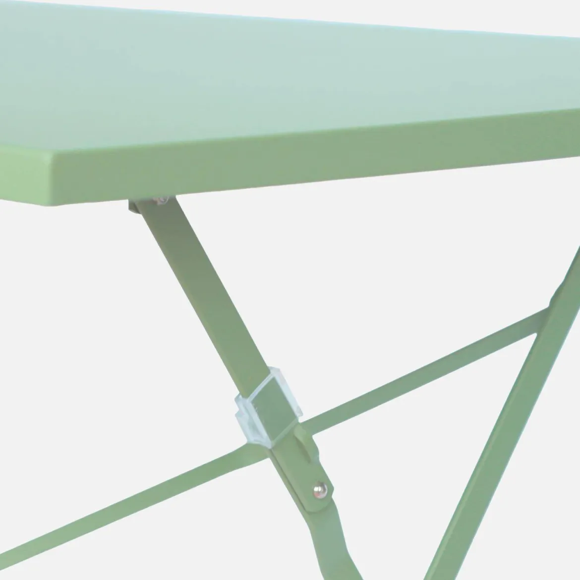 Set tavolo da giardino pieghevole in acciaio con 4 sedie, 110cm