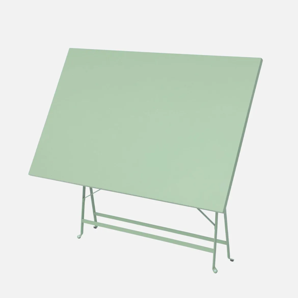 Set tavolo da giardino pieghevole in acciaio con 4 sedie, 110cm