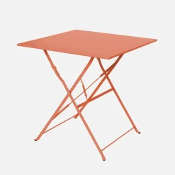 Set tavolo da giardino pieghevole in acciaio con 2 sedie, 70cm