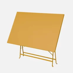 Set tavolo da giardino pieghevole in acciaio con 4 sedie, 110cm