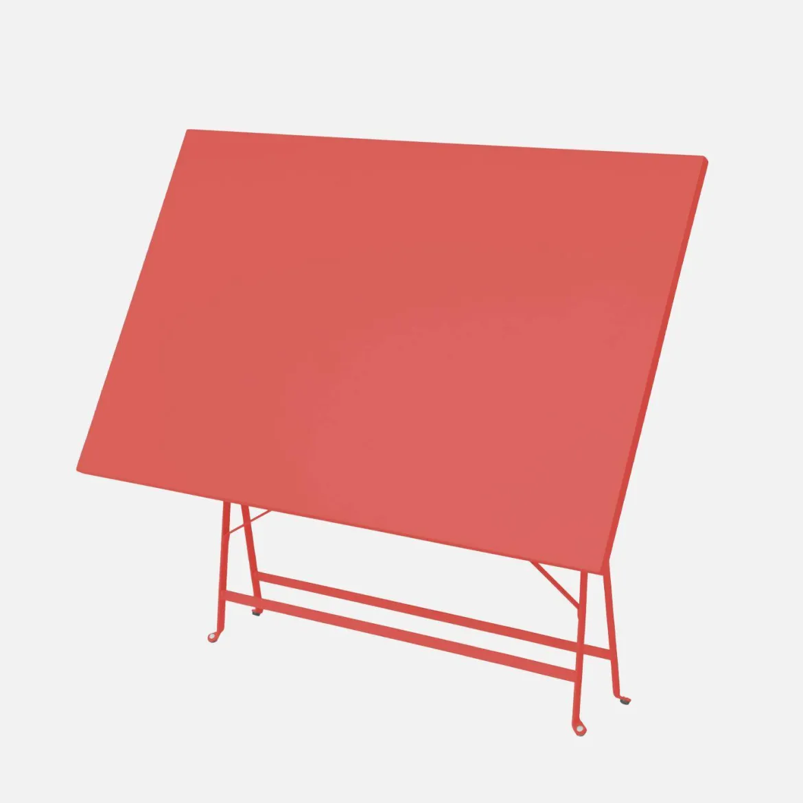 Set tavolo da giardino pieghevole in acciaio con 4 sedie, 110cm