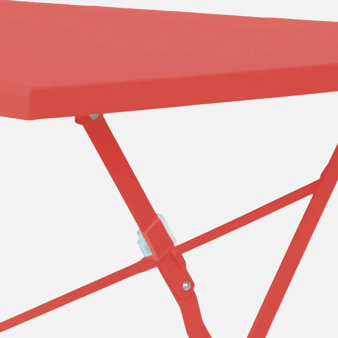 Set tavolo da giardino pieghevole in acciaio con 4 sedie, 110cm