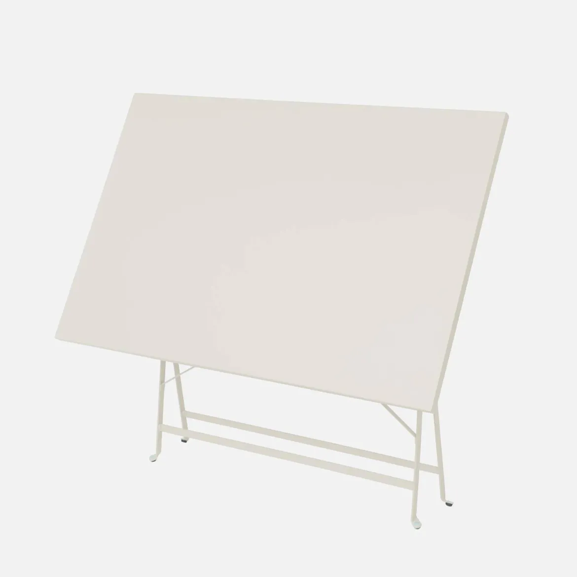 Set tavolo da giardino pieghevole in acciaio con 4 sedie, 110cm