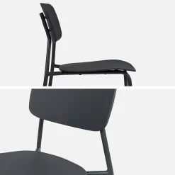 Set tavolo da giardino pieghevole in metallo con 6 sedie