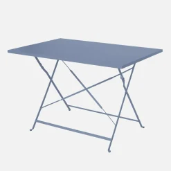 Set tavolo da giardino pieghevole in acciaio con 4 sedie, 110cm
