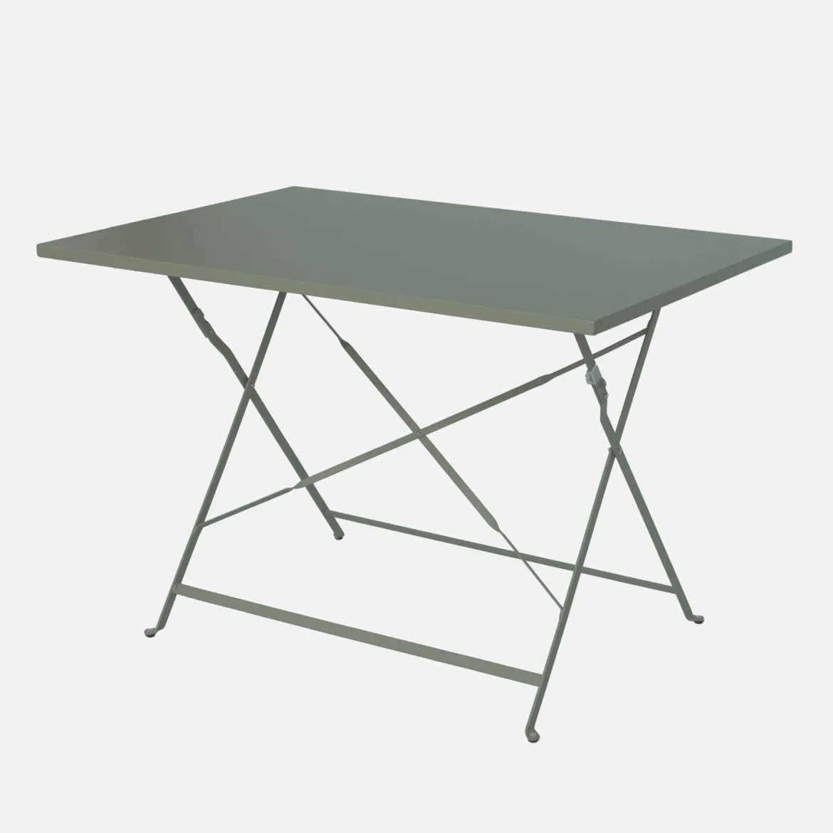 Set tavolo da giardino pieghevole in acciaio con 4 sedie, 110cm