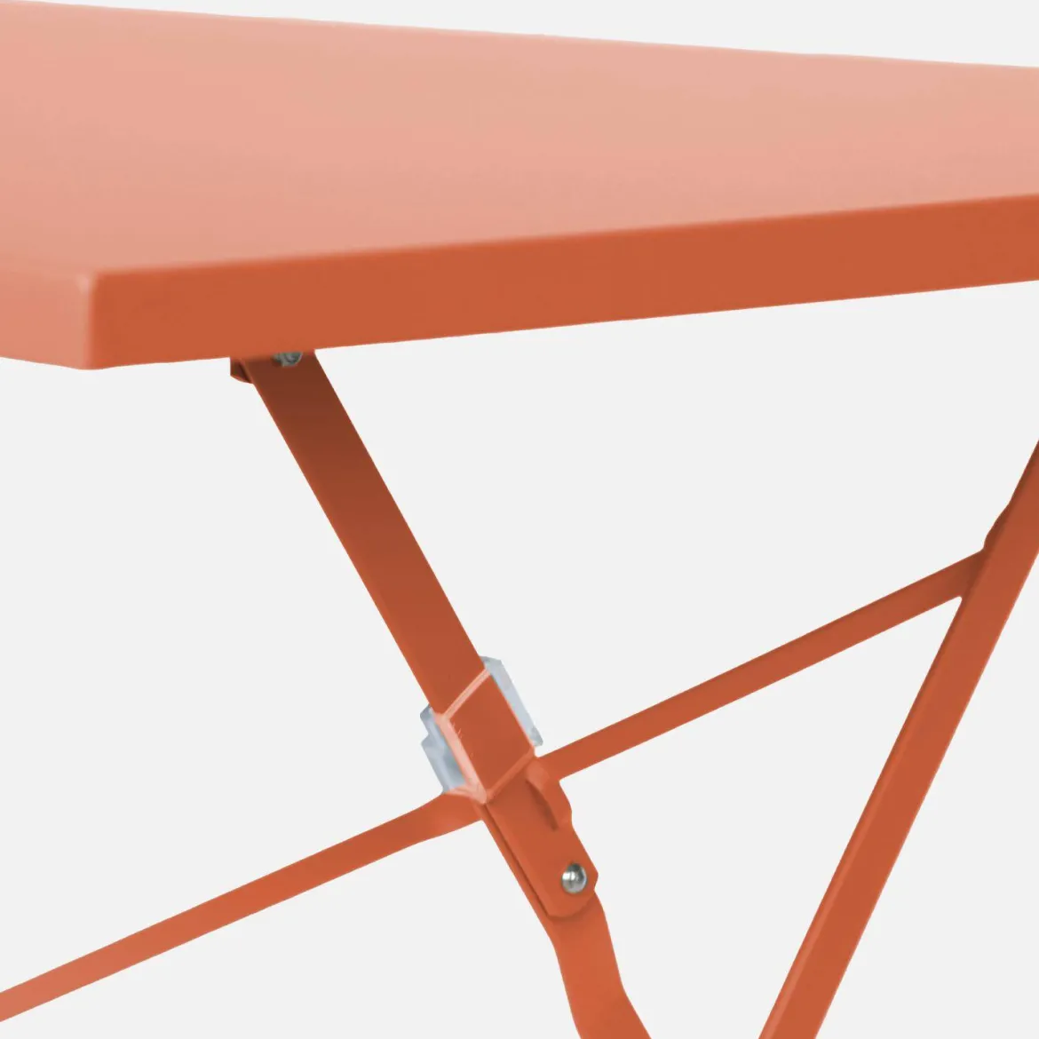 Set tavolo da giardino pieghevole in acciaio con 4 sedie, 110cm