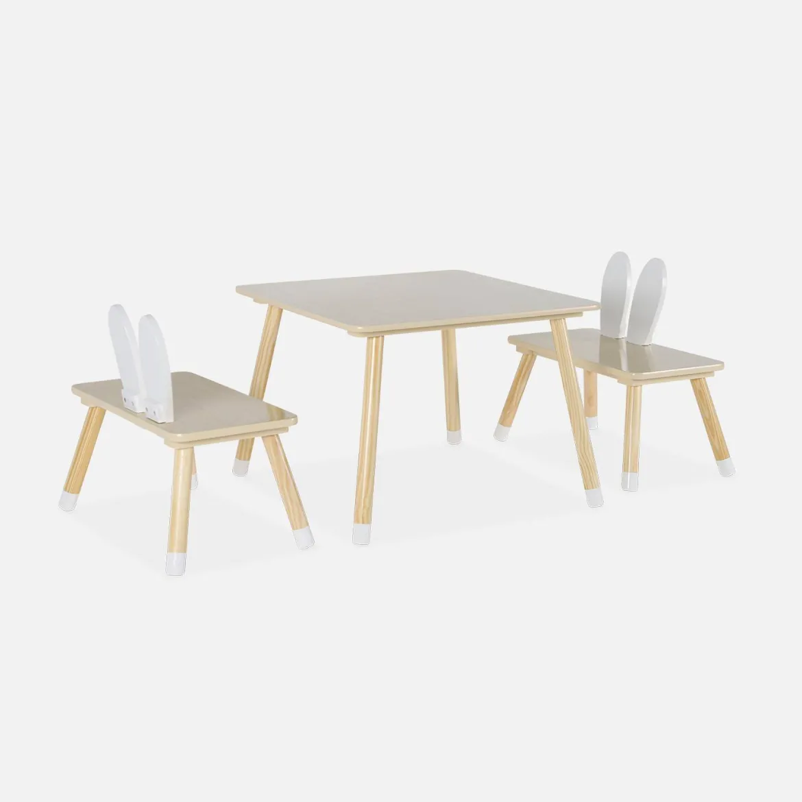 Set tavolo e 2 sedie per bambini