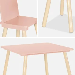 Set tavolo e 2 sedie per bambini
