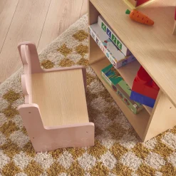 Set tavolo per bambini con 2 sedie e ripiani