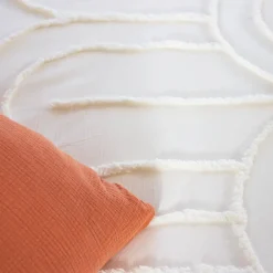 Set biancheria da letto con archi in cotone lavato, 2 posti