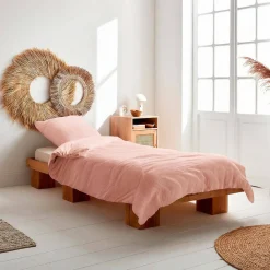 Set biancheria da letto di cotone pesca