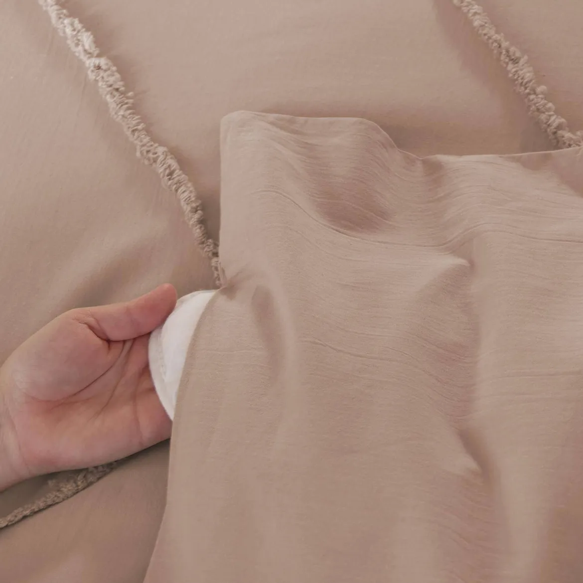 Set biancheria da letto di cotone rosa, 2 posti