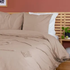 Set biancheria da letto di cotone rosa, 2 posti