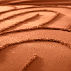 Set biancheria da letto in cotone terracotta, 2 posti