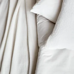 Set biancheria da letto in cotone bianco