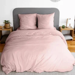 Set biancheria da letto in microfibra rosa, 2 posti