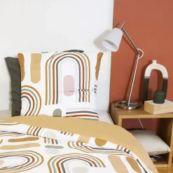 Set biancheria da letto reversibile arancione