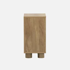 Set 2 comodini effetto legno di mango 1 anta reversibile