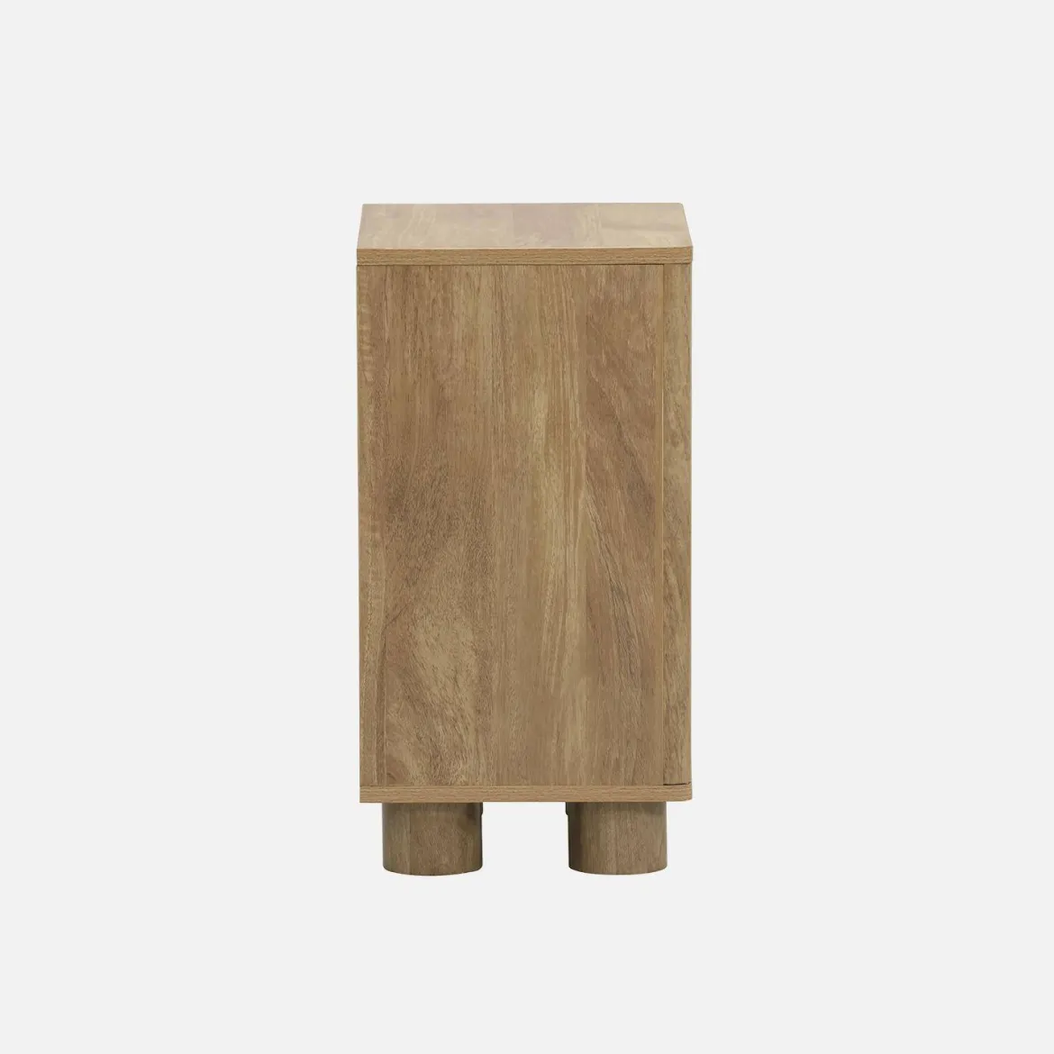Set 2 comodini effetto legno di mango 1 anta reversibile