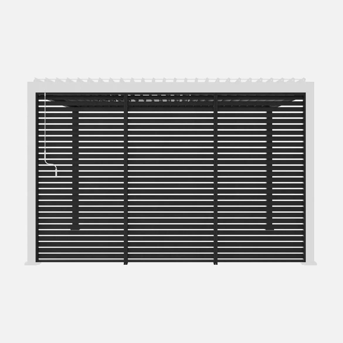 Set di 3 persiane 1.3m per pergola bioclimatica in alluminio