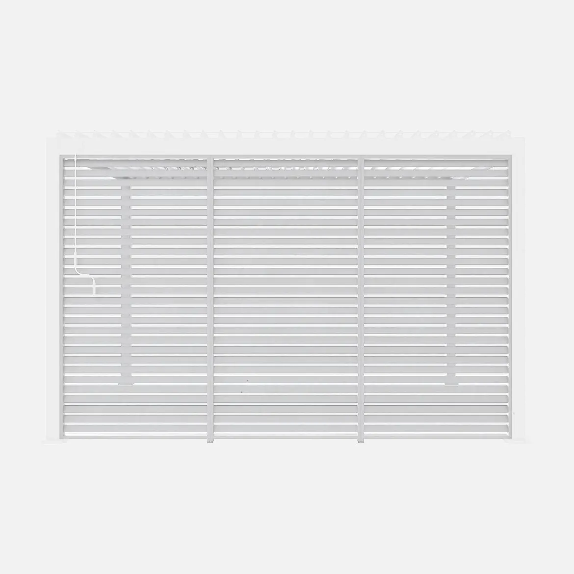 Set di 3 persiane 1.3m per pergola bioclimatica in alluminio